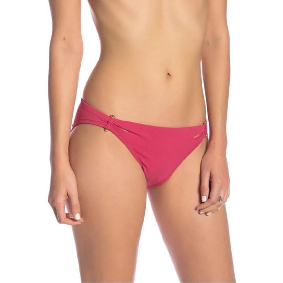 Robin Piccone Luca Pink Punch Bikini Bottom Sz Small NWT | Robin Piccone Swim - Picture 1 of 13